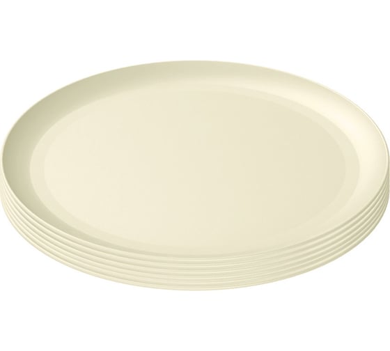 Изображение товара Комплект тарелок Idiland диаметр 200 мм, 6 шт светло-бежевый 241112925/01