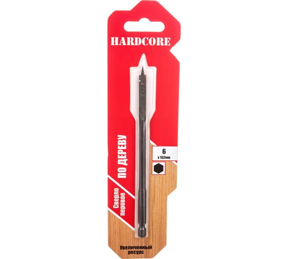 Изображение товара Сверло по дереву перовое с подрезателями (6x152 мм) Hardcore 160615