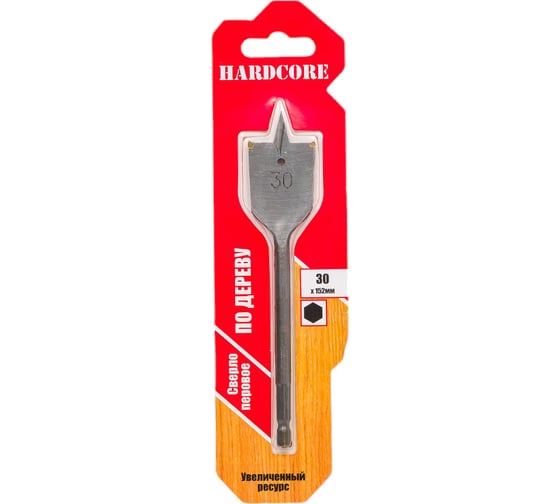 Изображение товара Сверло по дереву перовое с подрезателями (30x152 мм) Hardcore 163015