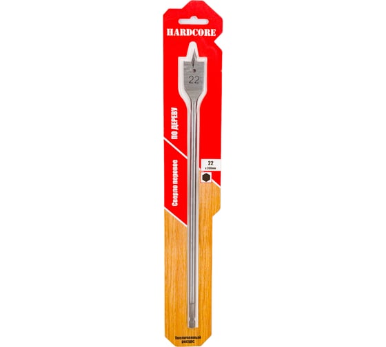 Изображение товара Сверло по дереву перовое с подрезателями Long (22х300 мм) Hardcore 162230