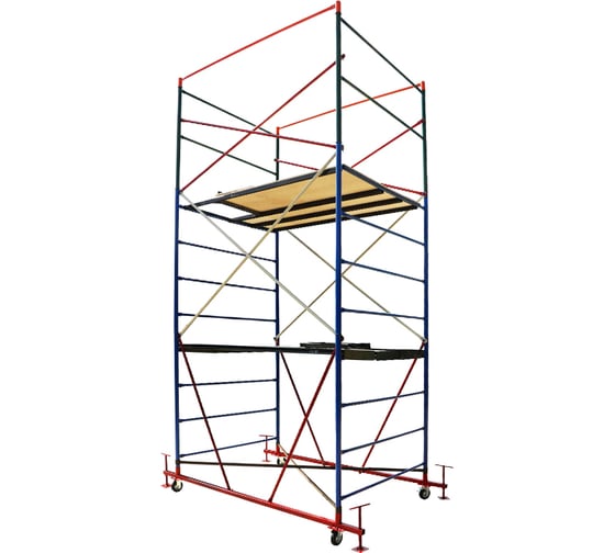 Изображение товара Вышка-Тура ООО "ПК МДН-Пром" УВТ-15 2800 мм, 2.0х1.5 м + комплект комбинированных настилов + комплект стабилизирующих опор 15045
