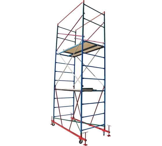 Изображение товара Вышка-Тура ООО "ПК МДН-Пром" УВТ-10 4300 мм, 1.5х1.0 м + комплект комбинированных настилов + комплект стабилизирующих опор 15042