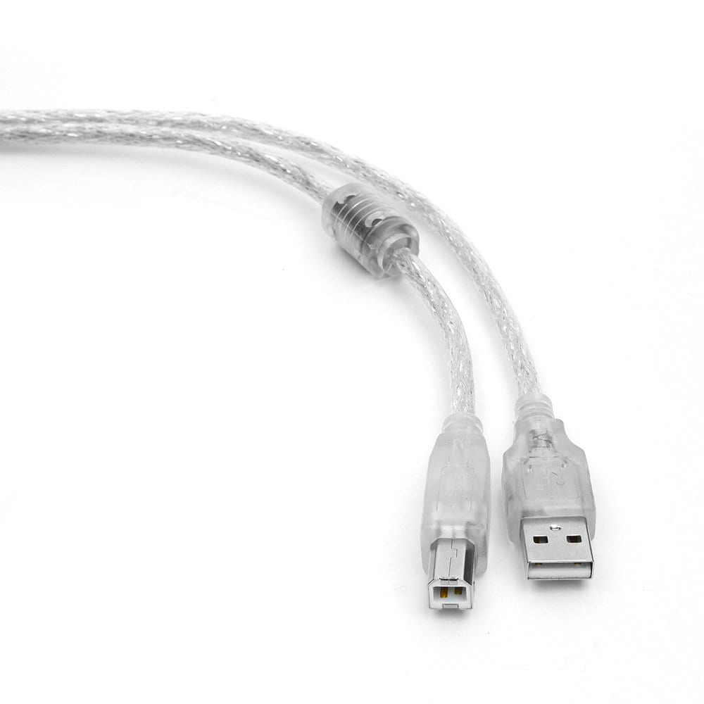 фото Кабель cablexpert usb 2.0 pro am/bm 4.5 м экран прозрачный ccf-usb2-ambm-tr-15