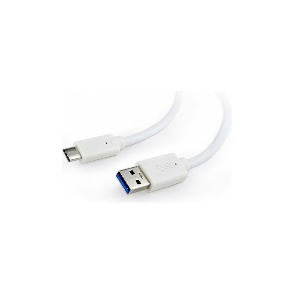 фото Кабель usb cablexpert usb 3.0 am/usb type-c 1м белый пакет ccp-usb3-amcm-1m-w