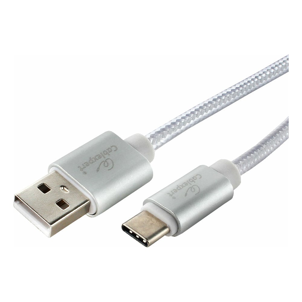 фото Кабель cablexpert usb 2.0 am/typec длина 1.8 м серебристый cc-u-usbc01s-1.8m