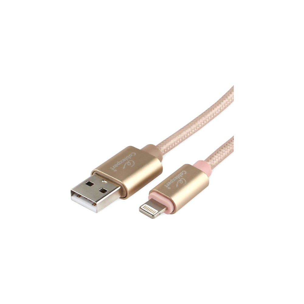 фото Кабель для apple cablexpert am/lightning, длина 1м, золотистый cc-u-apusb01gd-1m