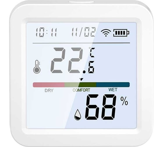 Изображение товара WiFi автономный датчик температуры и влажности FOX с дисплеем FX-WS1Monitor WiFi