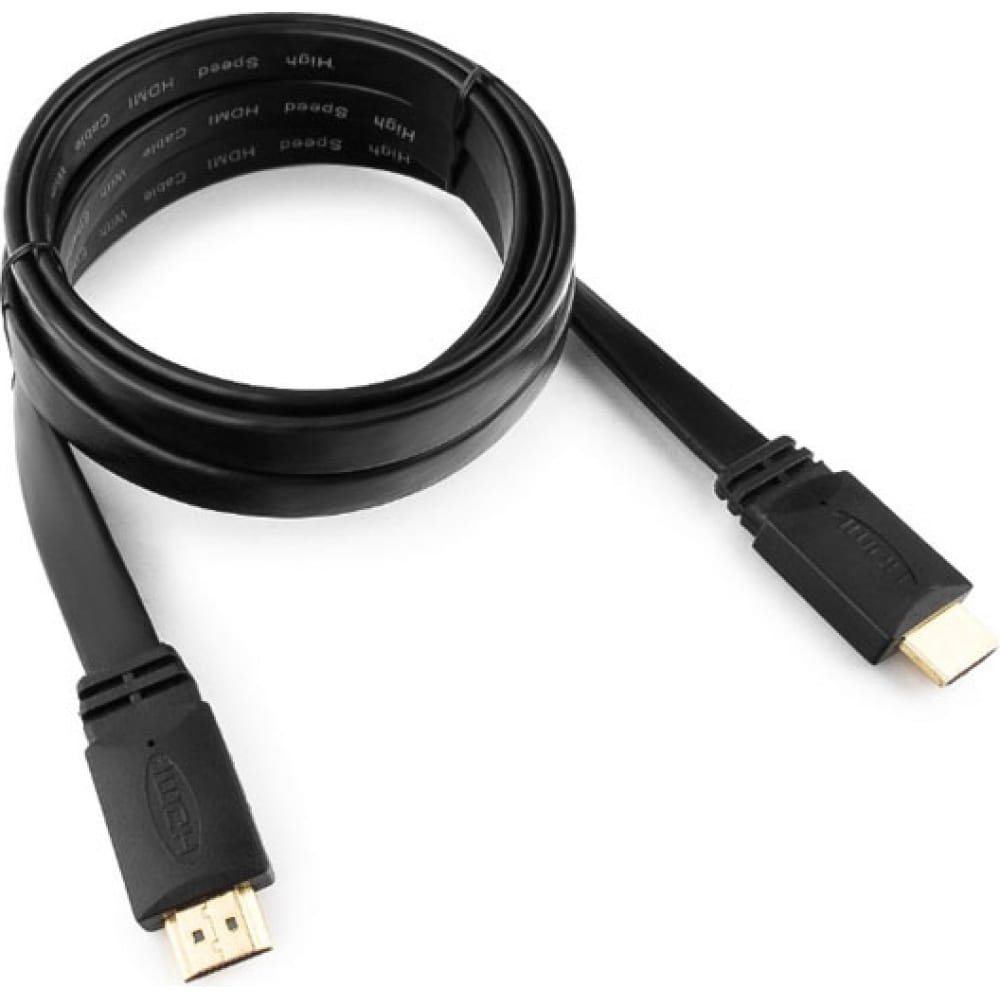 фото Кабель cablexpert hdmi v2.0, 19m/19m, 1.8м, плоский кабель, черный cc-hdmi4f-6