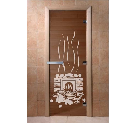 Изображение товара Дверь DoorWood "Банька" (бронза) 190x70 DW00063