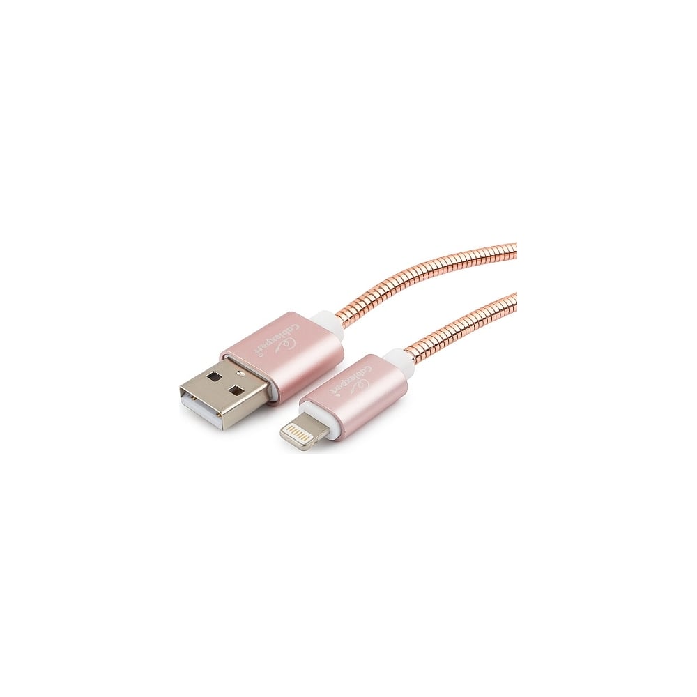 фото Кабель для apple cablexpert, am/lightning, серия gold, длина 1 м, золото, блистер, cc-g-apusb02cu-1m