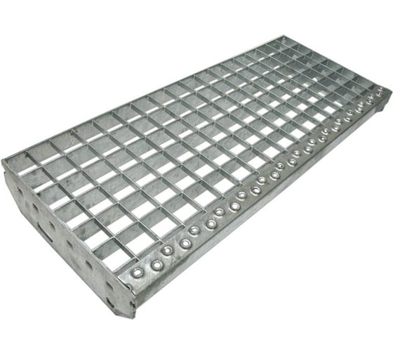 Изображение товара Ступень стальная оцинкованная Gidrolica Pressnastil 800x240 мм, ячейка 33x33 2339