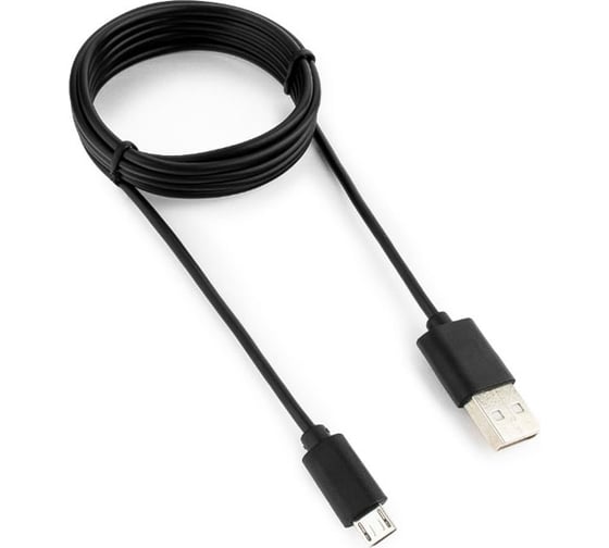 Изображение товара Кабель Cablexpert USB 2.0 AM/microBM 5P, 1.8м, черный, пакет CC-mUSB2-AMBM-6