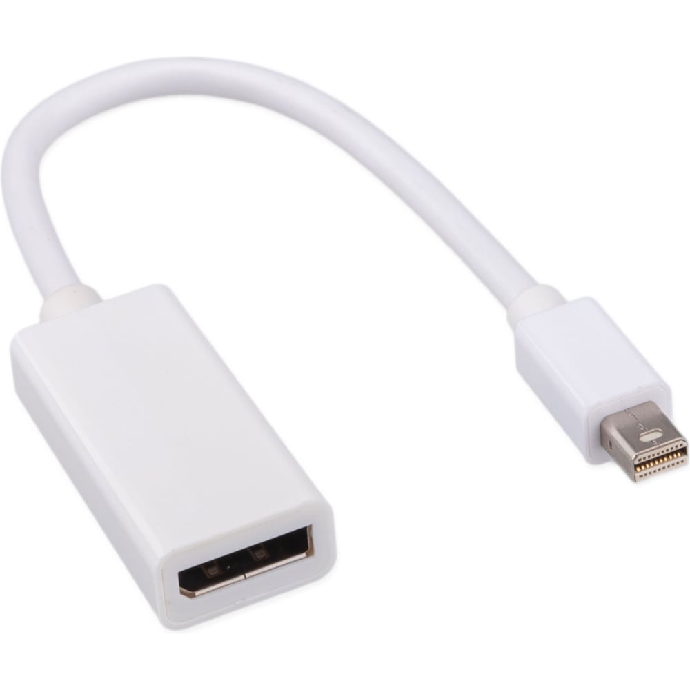Изображение товара Переходник Cablexpert miniDisplayPort - DisplayPort 16 см белый Изображение товара Переходник Cablexpert miniDisplayPort - DisplayPort 16 см белый