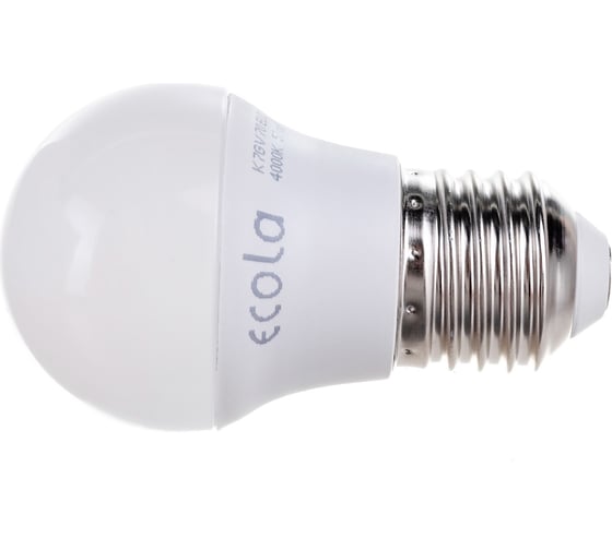 Изображение товара Светодиодная лампа Ecola globe LED 7,0W G45 220V E27 4000K шар /композит/ 82x45 K7GV70ELC