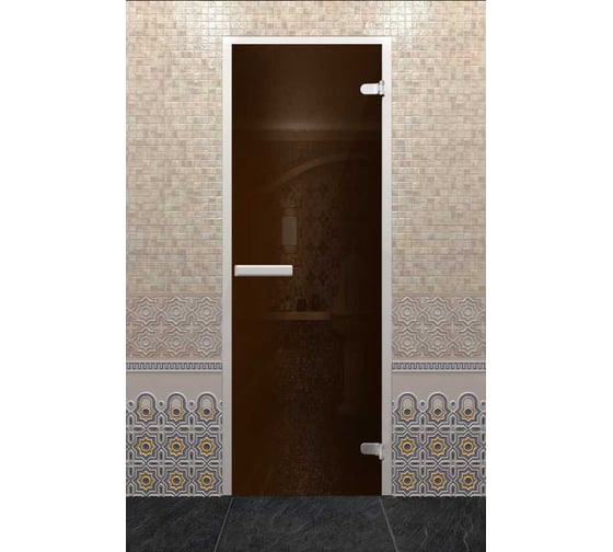 Изображение товара Дверь DoorWood Хамам ЛАЙТ "Бронза" 190x70 (Z-образный профиль) DW02378