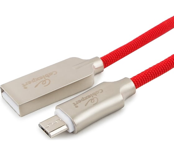 Изображение товара Кабель Cablexpert USB 2.0 AM/microB, длина 1.8м, красный CC-P-mUSB02R-1.8M