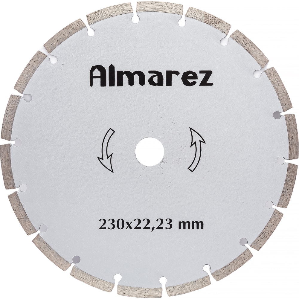 Отрезной алмазный диск по бетону Almarez диск алмазный зубр 36661 125 отрезной по железобетону армированному бетону 125 мм