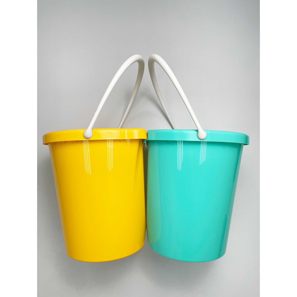 Изображение товара Мультисистема из 2-х сверхпрочных ведер КЭС 12 л желто-зеленое хозяйственное