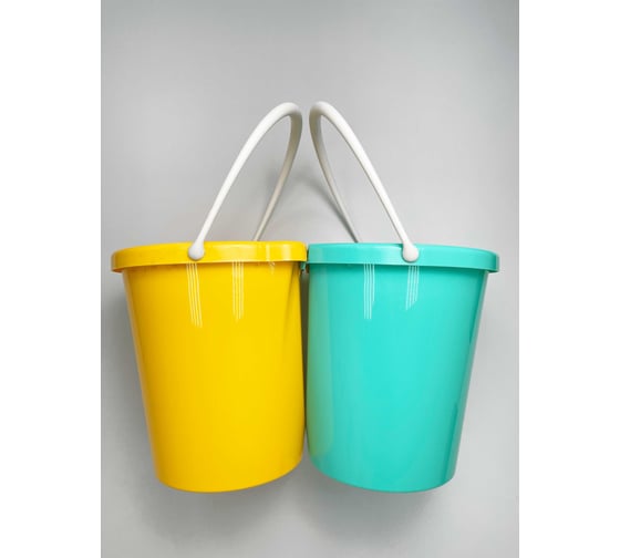 Изображение товара Мультисистема из 2-х сверхпрочных ведер КЭС 12 л, желтое-зеленое 41100003