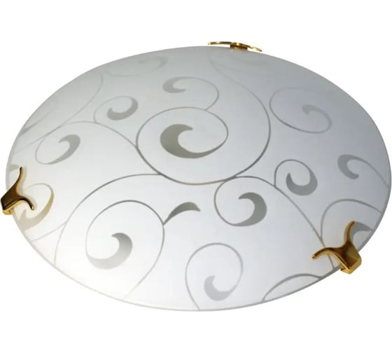 Изображение товара Светильник настенно-потолочный ЭЛЕТЕХ Морокко 300 НПБ 01-2x60-139 М16 матовый белый /кл.золото [ИМ] 1005206070