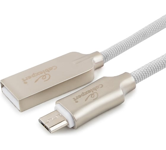 Изображение товара Кабель Cablexpert USB 2.0 AM/microB, длина 1.8м, белый CC-P-mUSB02W-1.8M