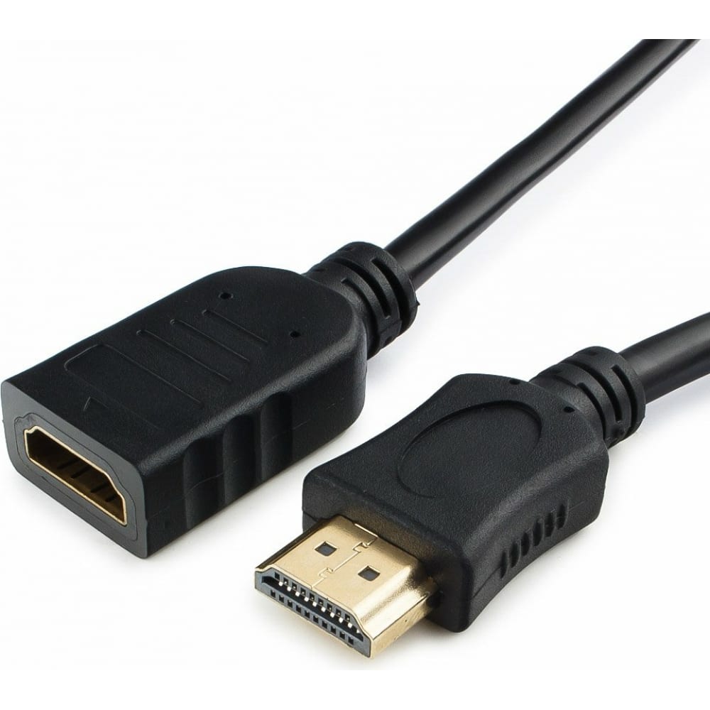 фото Удлинитель кабеля cablexpert hdmi, 0.5м, v2.0, 19m/19f, черный cc-hdmi4x-0.5m