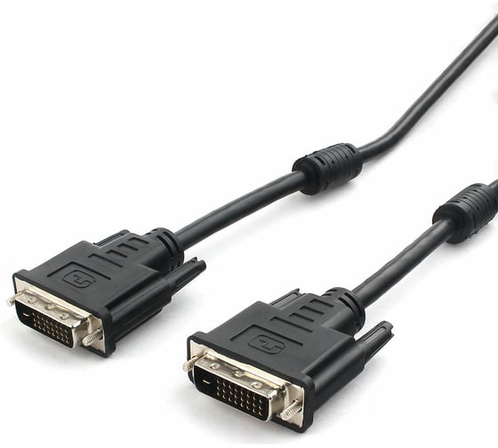 Изображение товара Кабель Cablexpert DVI-D, dual link, 25M/25M, 10м, CCS, черный CC-DVI2L-BK-10M