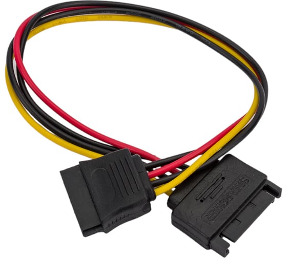 Изображение товара Удлинитель кабеля питания Cablexpert, 15pin/15pin, 30см SATA CC-SATAMF-01