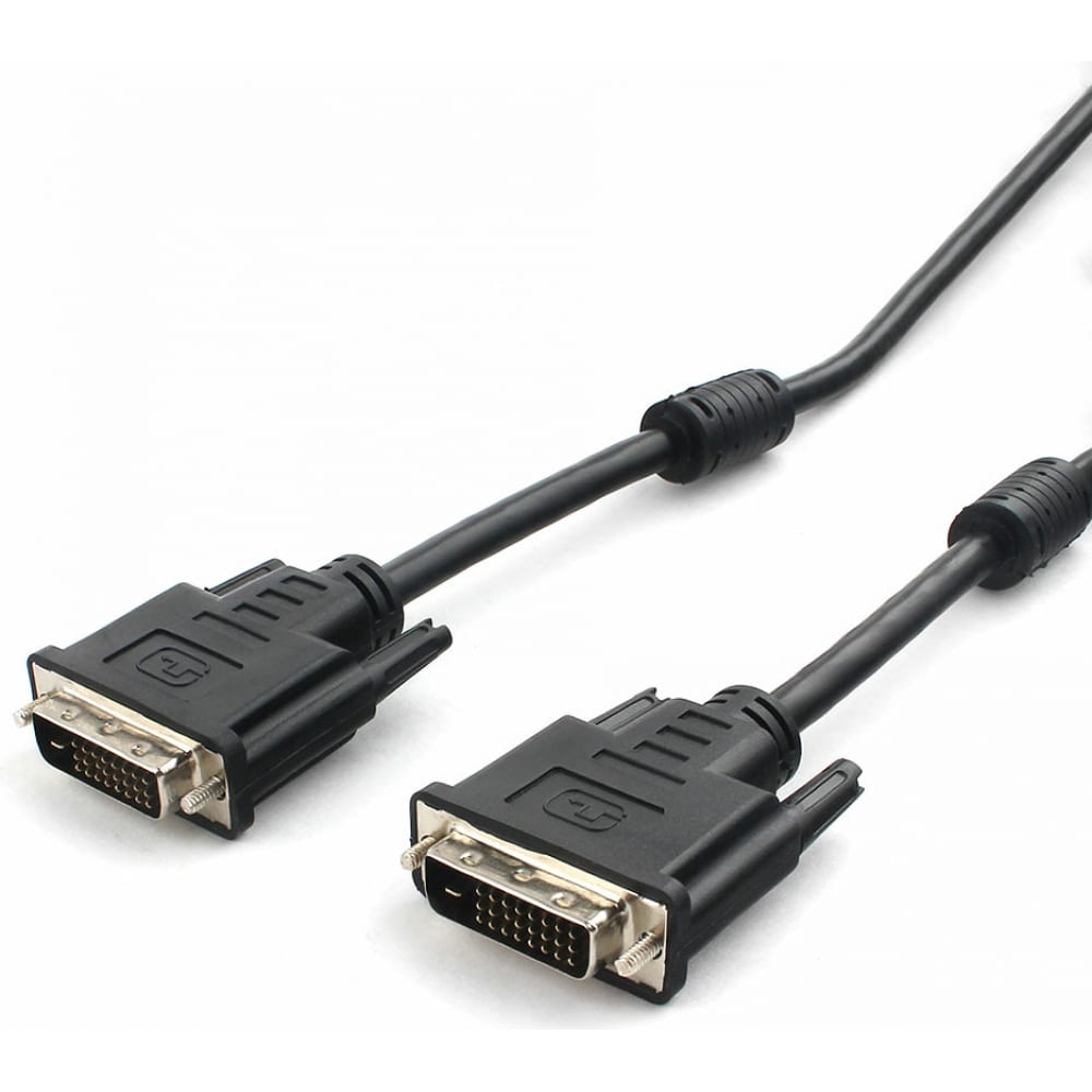 фото Кабель cablexpert dvi-d, dual link, 25m/25m, 1.8м, ccs, черный cc-dvi2l-bk-6