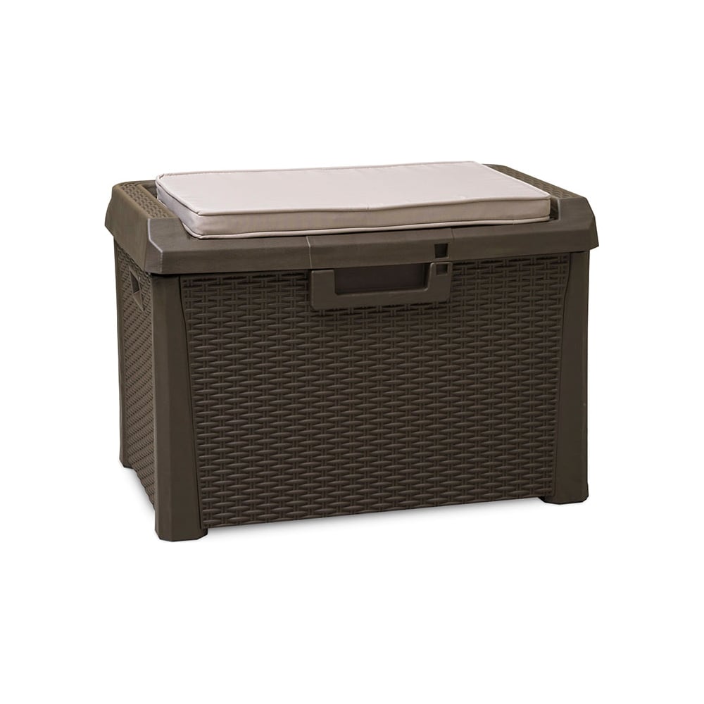 Изображение товара Практичный пластиковый сундук GARDAGE Toomax Santorini Plus 120 л коричневый