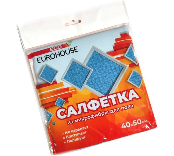 Изображение товара Салфетка из микрофибры универсальная EUROHOUSE 40х50 см 13108