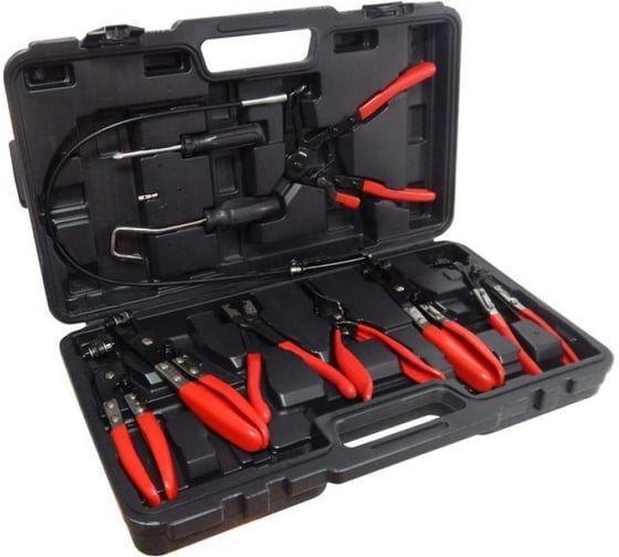 Изображение товара Набор щипцов для снятия и установки хомутов и шлангов Forsage 9пр., в кейсе F-909G3(17779)