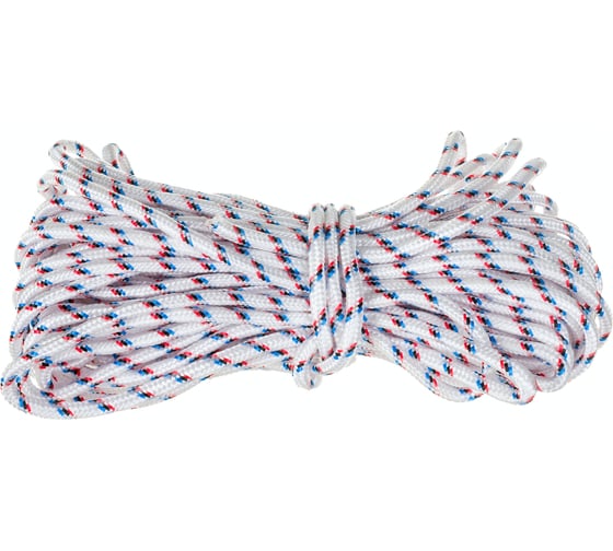 Изображение товара Полипропиленовый канат FIT 24-х прядный с сердечником 6мм х 20м, р/н=300 кгс 68401