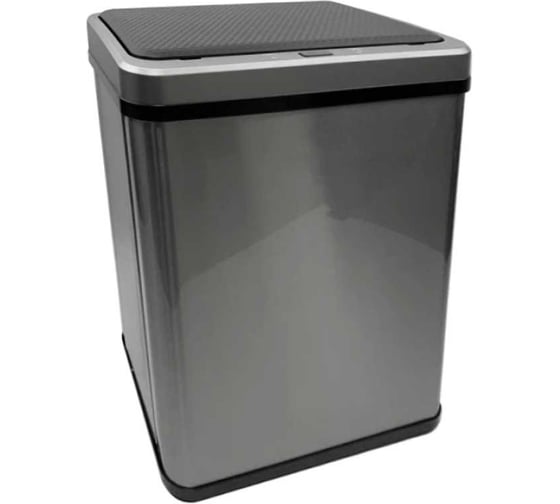 Изображение товара Ведро для мусора Homium Bin, складное, цвет серый/черный, с сенсором, 30 л SD-808-30L-gray