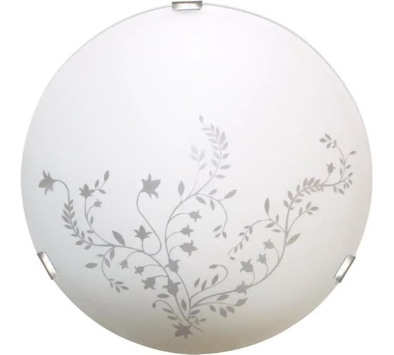 Изображение товара Светильник настенно-потолочный ЭЛЕТЕХ Нежность 250 НПБ 01-60-130 М15 матовый белый/кл.штамп металлик [ИМ] 1005206075