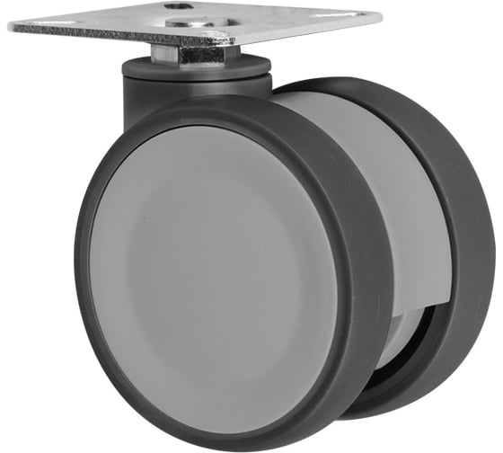 Изображение товара Колесная поворотная опора с панелью крепления Inford D12 TPAA 075 S1 RAL 7001