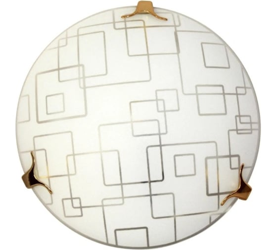 Изображение товара Светильник настенно-потолочный ЭЛЕТЕХ Оазис 250 НПБ 01-60-130 М15 матовый белый /кл.золото [ИМ] MAXEL 1005206079