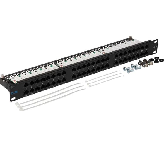 Изображение товара Патч-панель 48 портов, UTP, кат.6, 1U -PP48/1U-U6 TWT  TWT-PP48/1U-U6