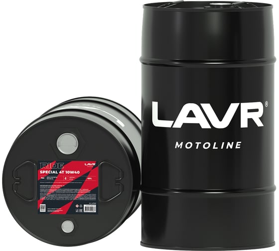 Изображение товара Моторное масло MOTO RIDE SPECIAL 4T 10W40 SN, 60 л LAVR Ln7848