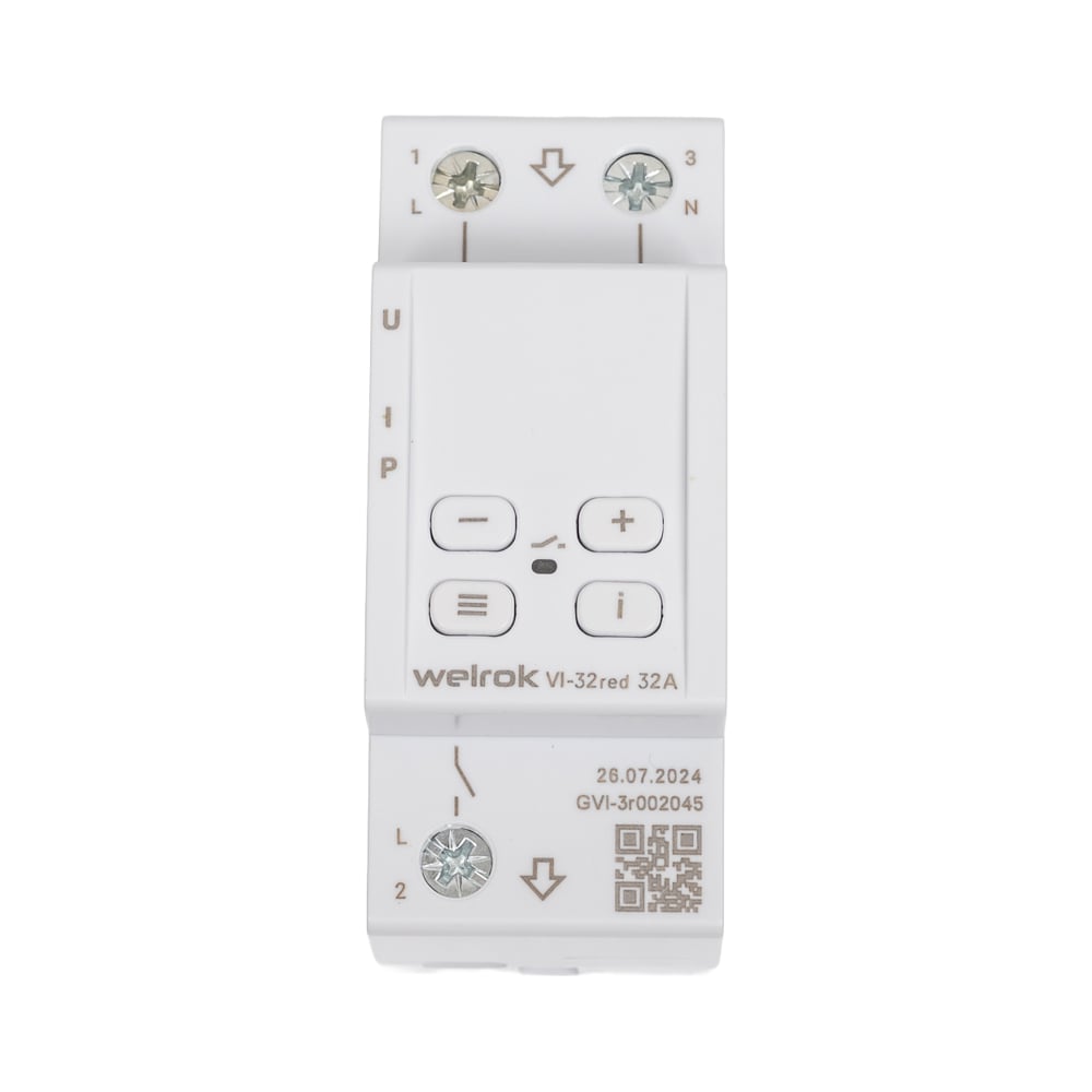 Изображение товара Реле напряжения с контролем тока Welrok VI-32 red