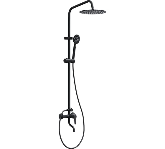 Изображение товара Душевая система Teymi Iva со смесителем и тропическим душем, черная матовая T10226 ЦБ-00269192