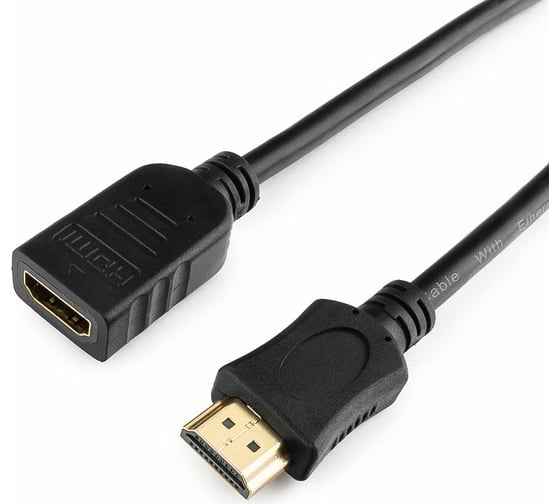 Изображение товара Кабель-удлинитель Cablexpert HDMI, 1.8м, v2.0, 19M/19F, черный позол. разъемы, экран CC-HDMI4X-6