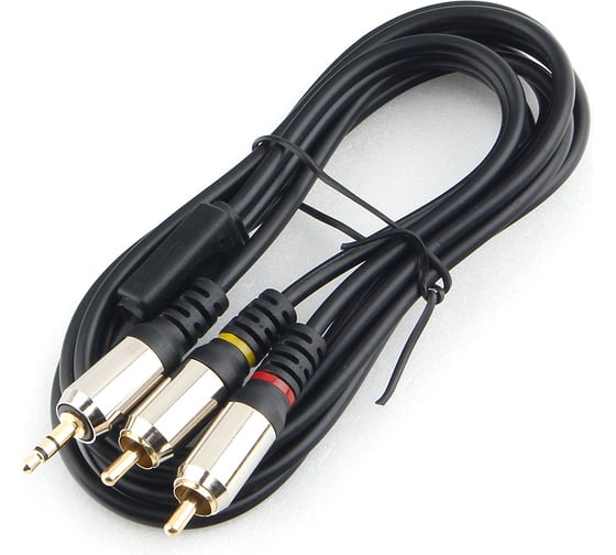 Изображение товара Аудио кабель Cablexpert, Jack 3.5(M)/2хRCA(M), Mobile, 1.5м, черный, коробка CCAB-02-35M2RM-1.5MB