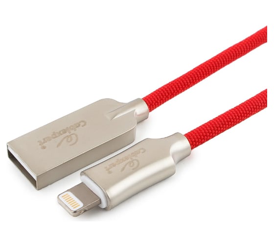 Изображение товара Кабель для Apple Cablexpert MFI USB AM/Lightning, длина 1.8м, красный CC-P-APUSB02R-1.8M