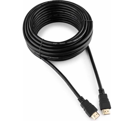 Изображение товара Кабель Cablexpert HDMI v2.0, 19M/19M, 10м, медь, черный, позолоченные разъемы, экран, пакет CC-HDMI4-10M