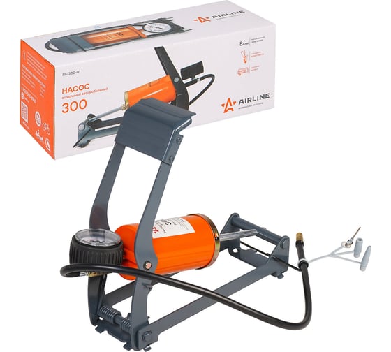 Изображение товара Воздушный ножной насос Airline 300 механический, 320 см3 PA-300-01