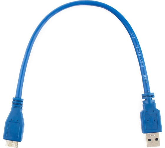 Изображение товара Кабель Cablexpert Pro USB 3.0 AM/micro BM 9P, 30см, экран, синий, пакет CCP-mUSB3-AMBM-1