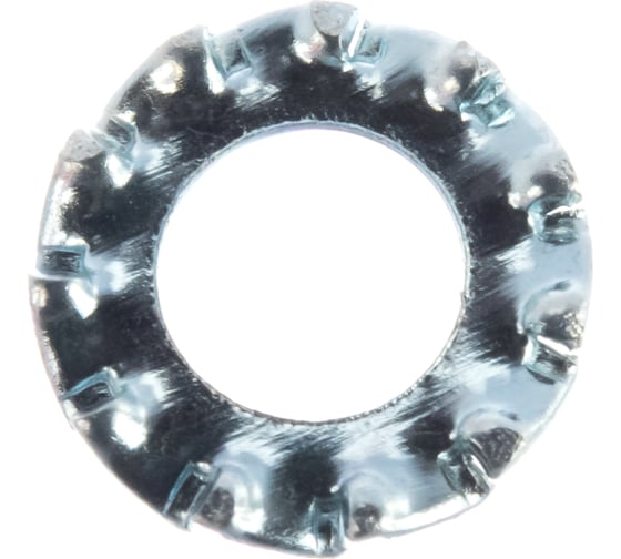 Изображение товара Зубчатая шайба Стройбат DIN 6798 5мм белый цинк 150 шт 307840