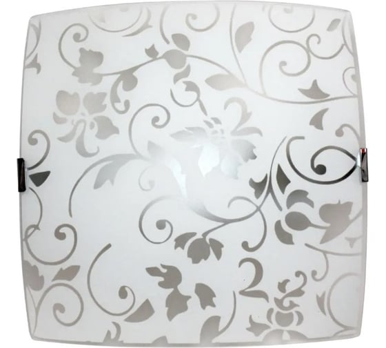 Изображение товара Светильник настенно-потолочный ЭЛЕТЕХ Эрика 300x300 НПБ 09-60-003 М83 матовый белый/кл.штамп металлик [ИМ] 1005206093