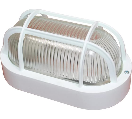 Изображение товара Светильник ЭЛЕТЕХ Фарпласт Овал НБО 23-60-006 IP44 корпус с решеткой, белый [ИМ] 1005500612